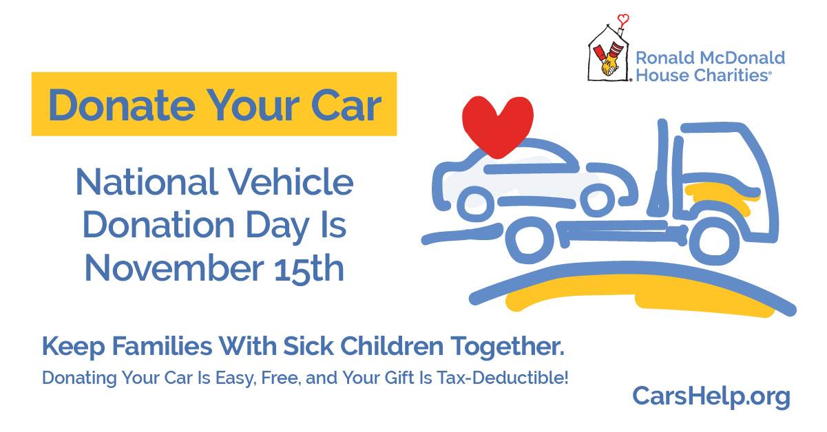 National Vehicle Donation Day is November 15th