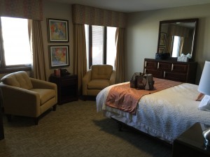 A guest room at the Springfield House