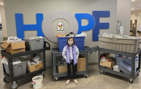 In less than three months, Jovie Kaeb collected thousands of pop tabs to donate to the Ronald McDonald House Charities of Central Illinois.