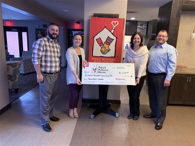 Walgreens recently gave $10,829.00 to select Ronald McDonald House Charities Chapters as a result of their 2019 scannables campaign.